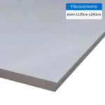 Placa Fibrocemento Lisa 6 mm 120x240 cm Blanco X Mayor