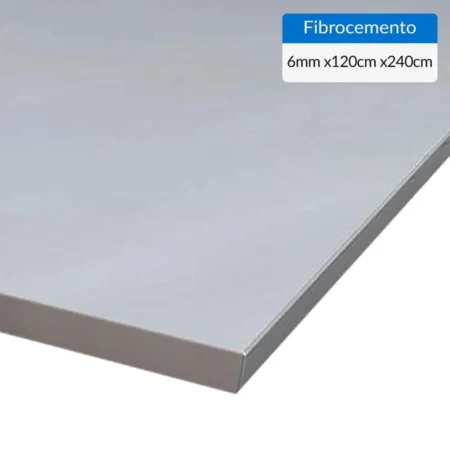 Placa Fibrocemento Lisa 6 mm 120x240 cm Blanco X Mayor
