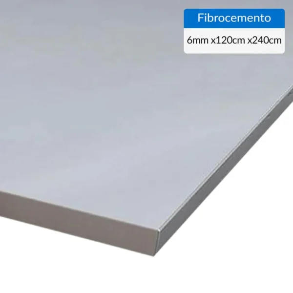 Placa Fibrocemento Lisa 6 mm 120x240 cm Blanco X Mayor